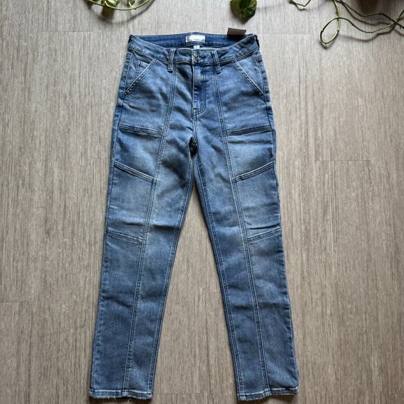 Kut from the Kloth Denim - Kut from the Kloth Reese High Rise Ankle Straight Blue Jeans Stretch Denim NWT 6